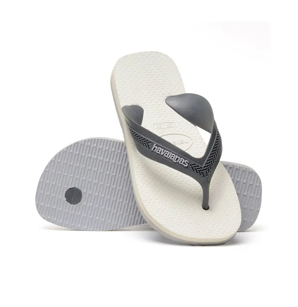 Chinelo Havaianas Infantil Max Cinza Branco