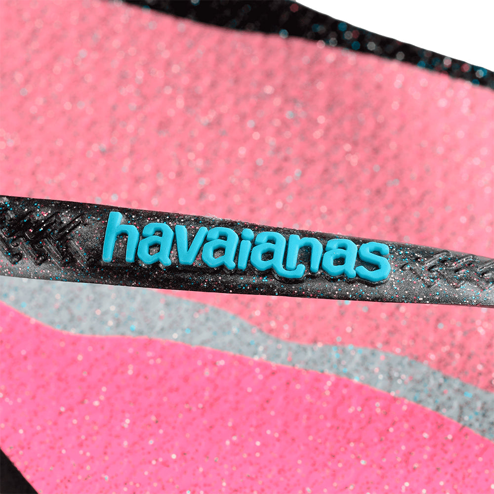 Pantuflas Havaianas Slim Pallete Glow Black para mujer