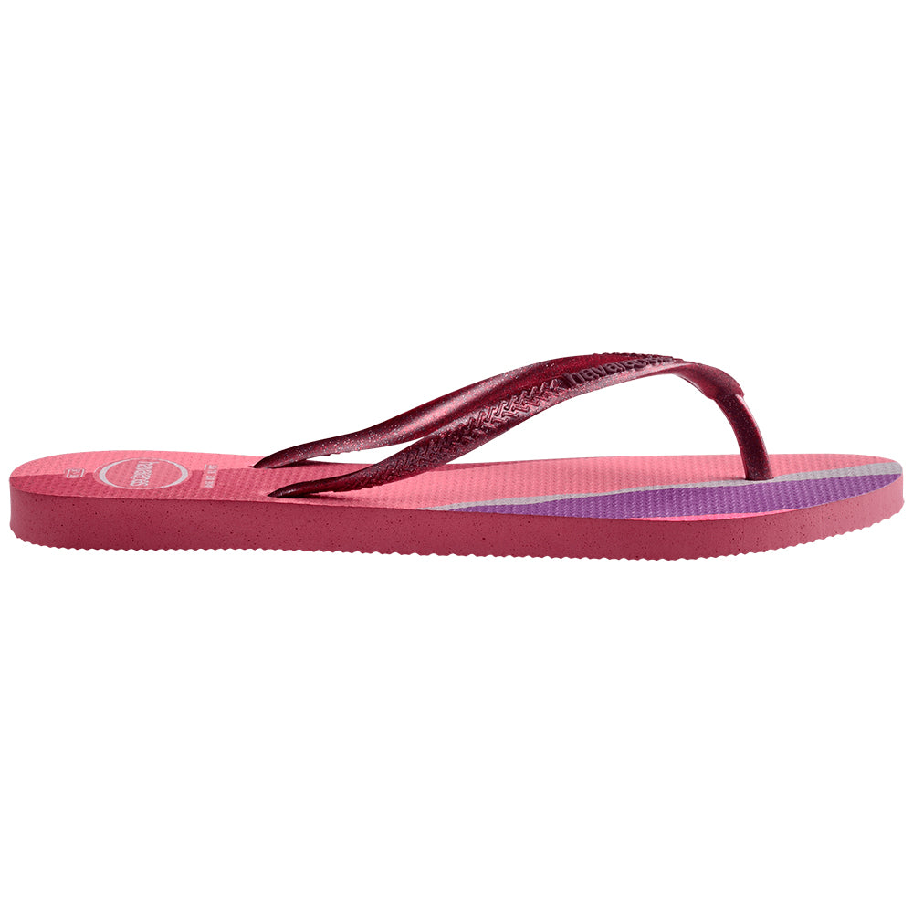 Chinelo Havaianas Feminina Slim Pallete Glow Rosa Veludo