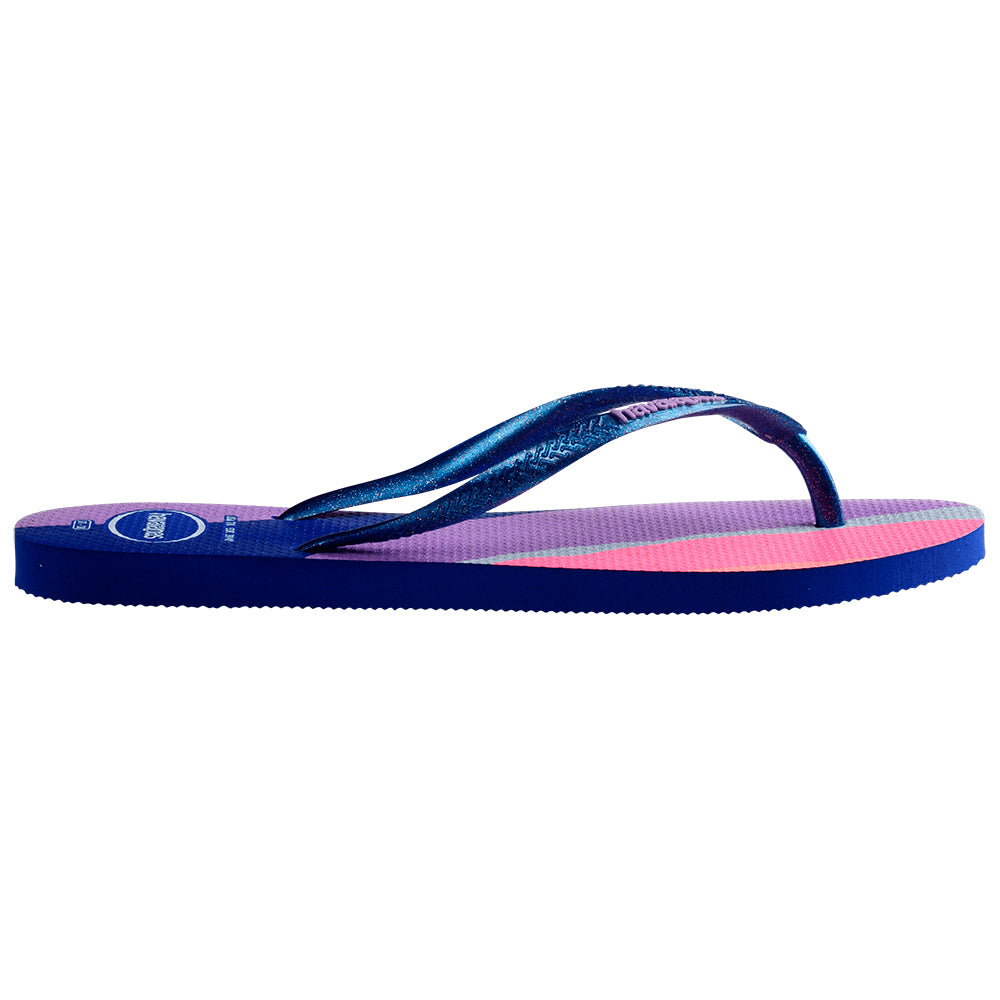 Chinelo Havaianas Feminina Slim Pallete Glow Azul Naval