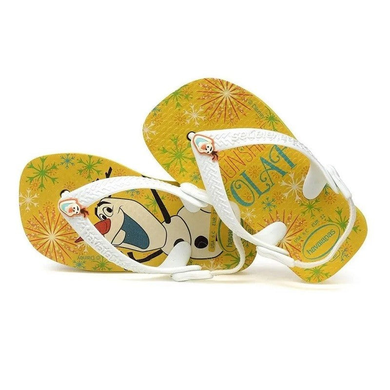 Chinelo Havaianas Infantil com Elástico Baby Olaf Frozen Disney