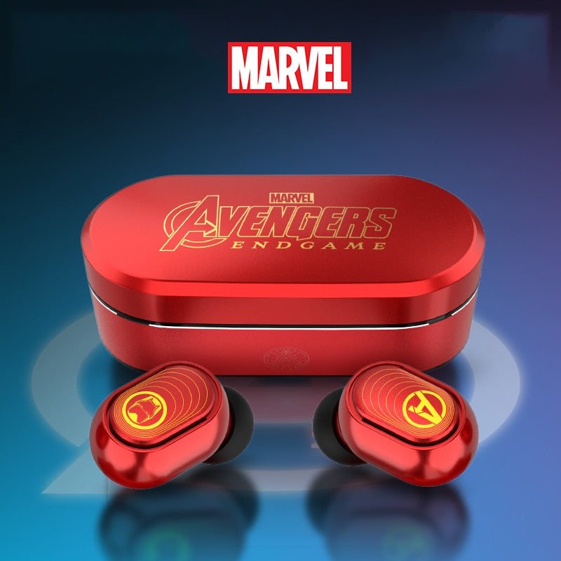 Fones de Ouvido Avengers Marvel TWS Bluetooth 5.0 Sem Fios