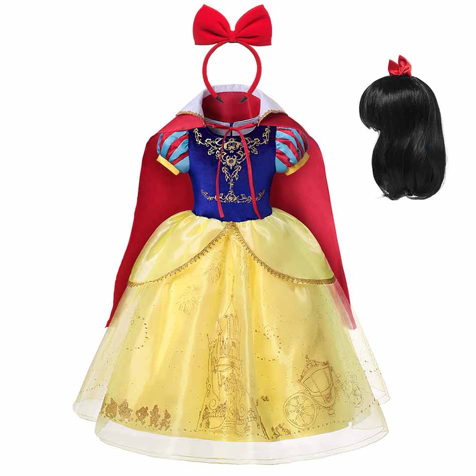 Fantasia Infantil Branca de Neve Premium Cosplay