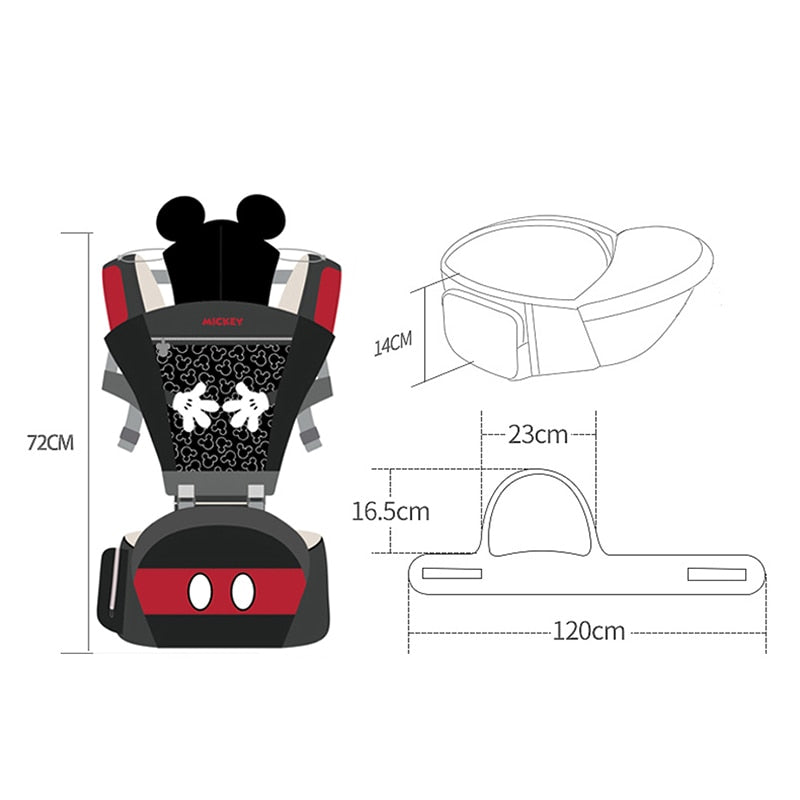 Canguru Bebê Ergonômico Mickey e Minnie Disney