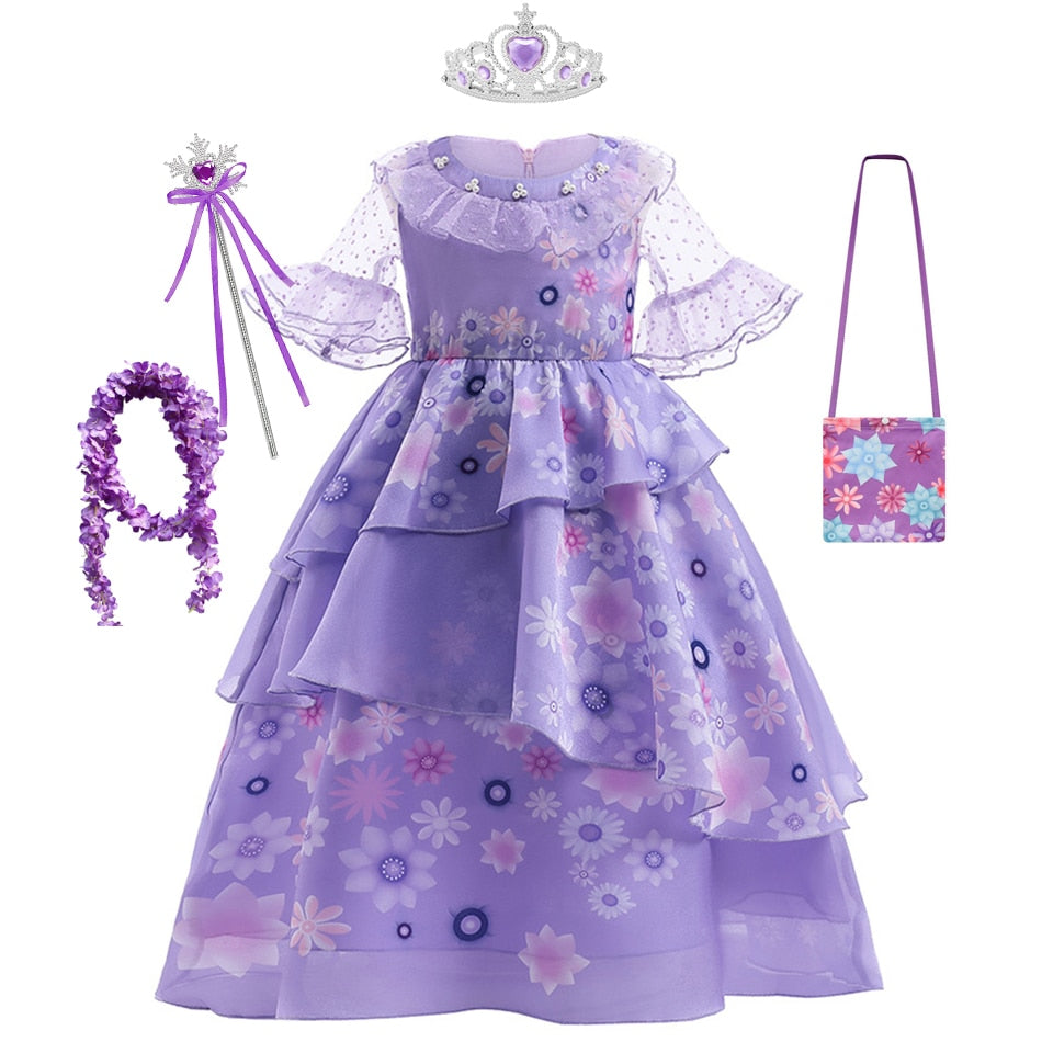 Fantasia Infantil Isabela Encanto Cosplay