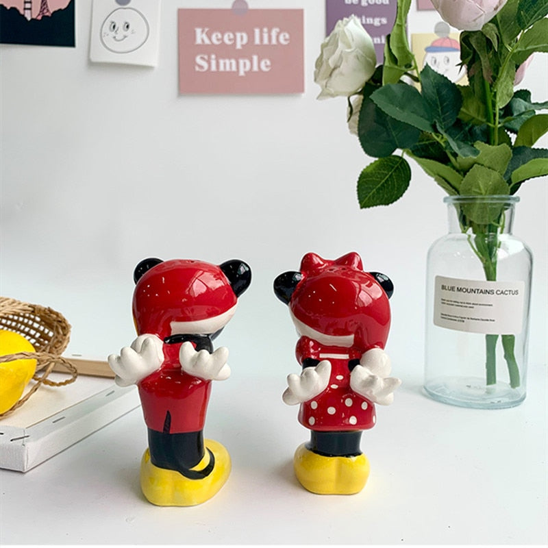 Saleiro e Pimenteiro Mickey e Minnie Kissing Natal Disney