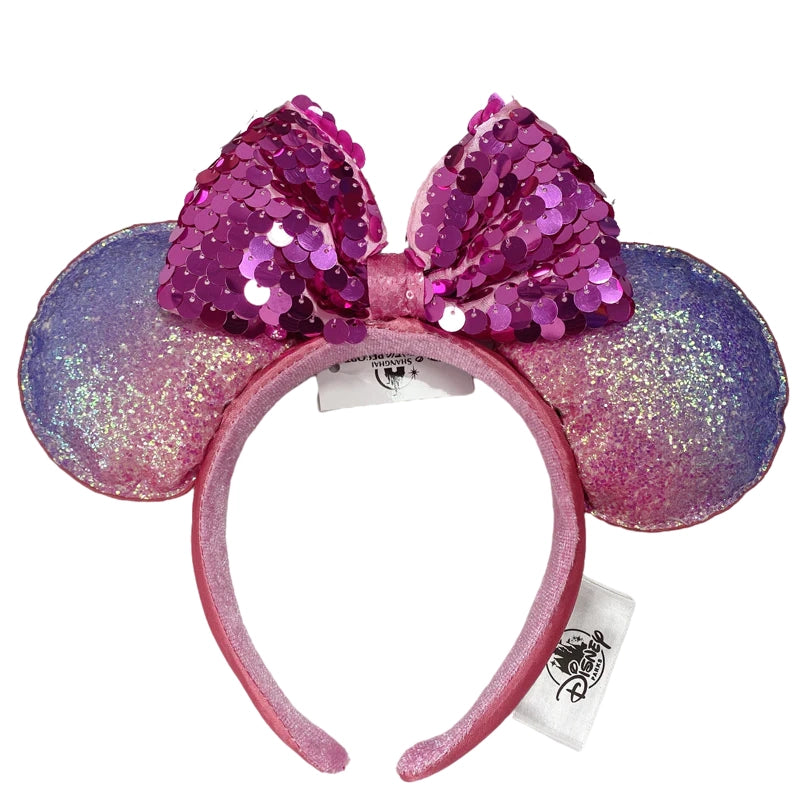 Tiara Minnie Luxo Sunset Rosa e Azul Disney