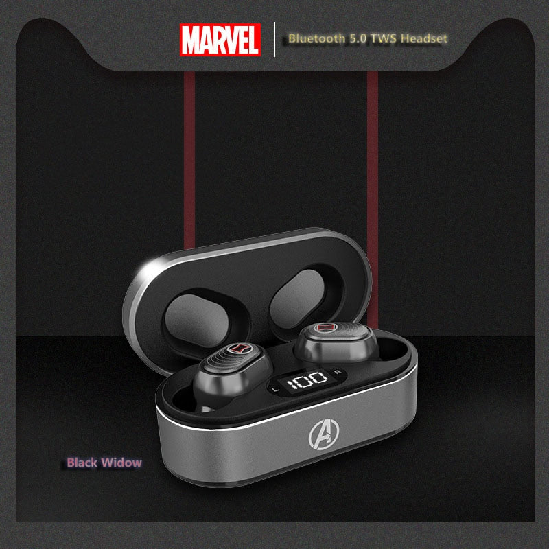 Fones de Ouvido Avengers Marvel TWS Bluetooth 5.0 Sem Fios