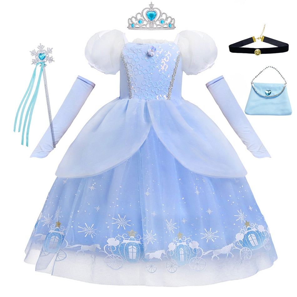 Fantasia Infantil Cinderela Premium Cosplay