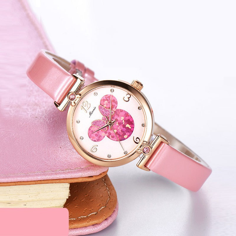 Reloj de pulsera de Minnie de cristal de lujo de Disney