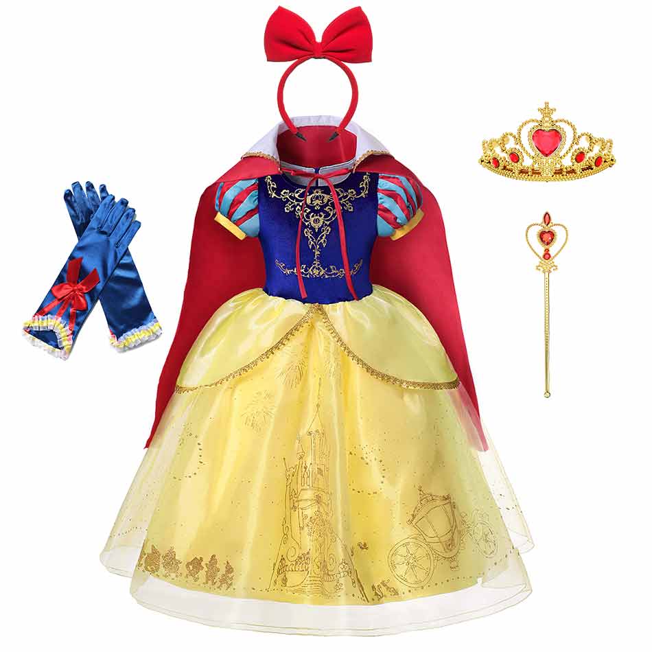 Fantasia Infantil Branca de Neve Premium Cosplay