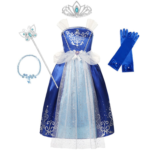 Fantasia Cinderela Infantil Cosplay Standard 01