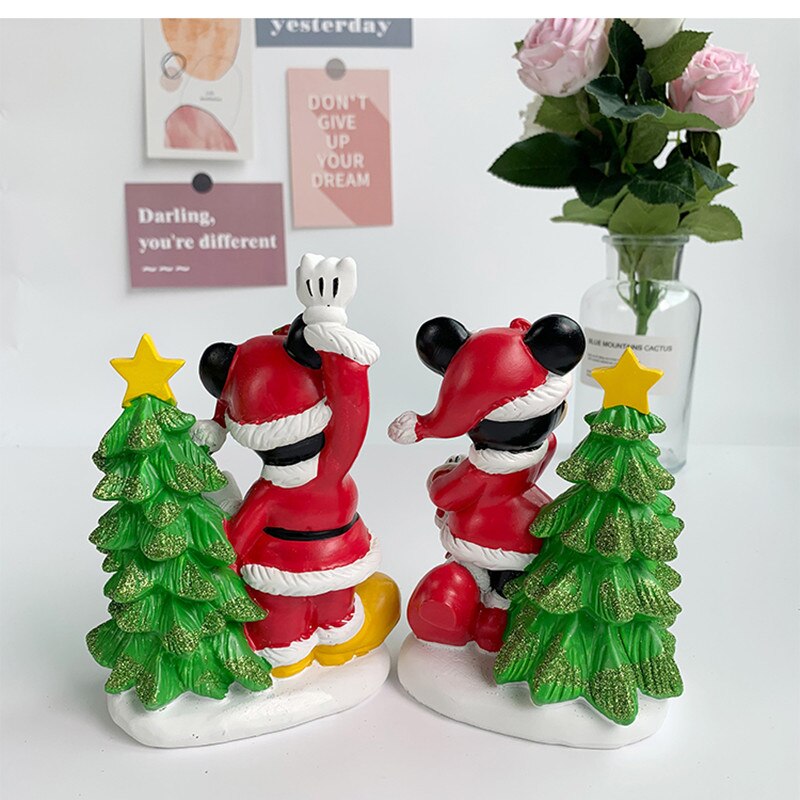 Mickey e Minnie Action Figure Enfeites de Natal Disney 2pcs