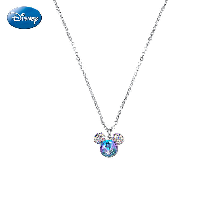 Colar com Pingente Zircônia Mickey Lady Disney