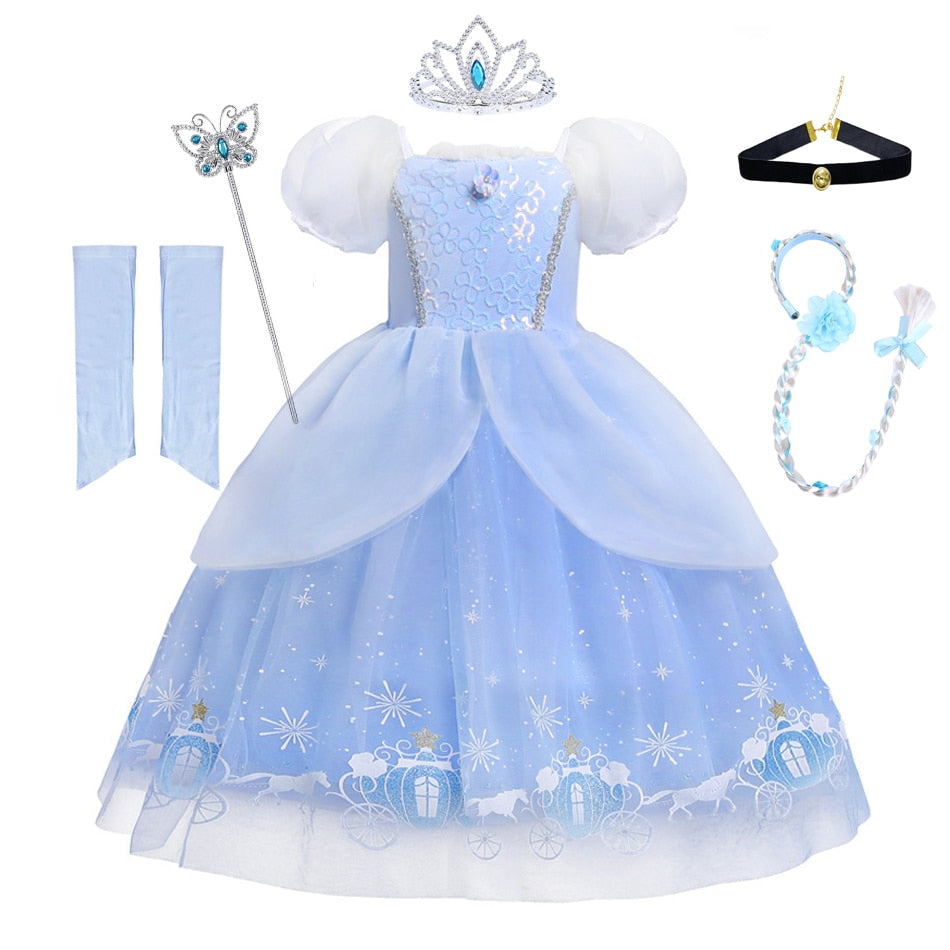 Fantasia Infantil Cinderela Premium Cosplay