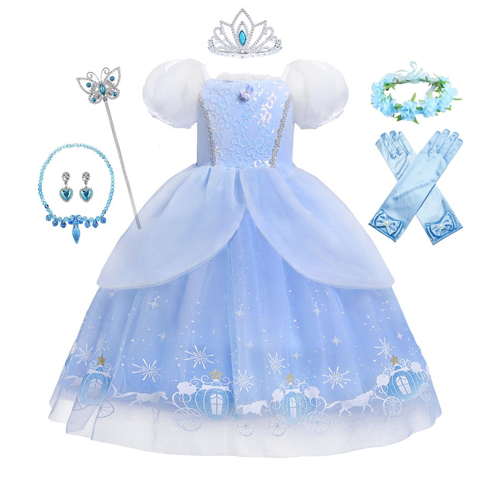 Fantasia Infantil Cinderela Premium Cosplay