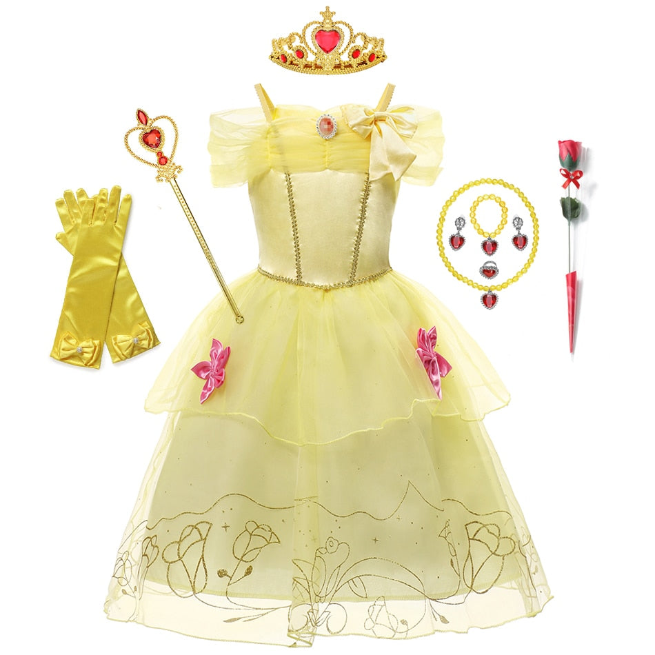 Fantasia Bela Infantil Cosplay Standard 01