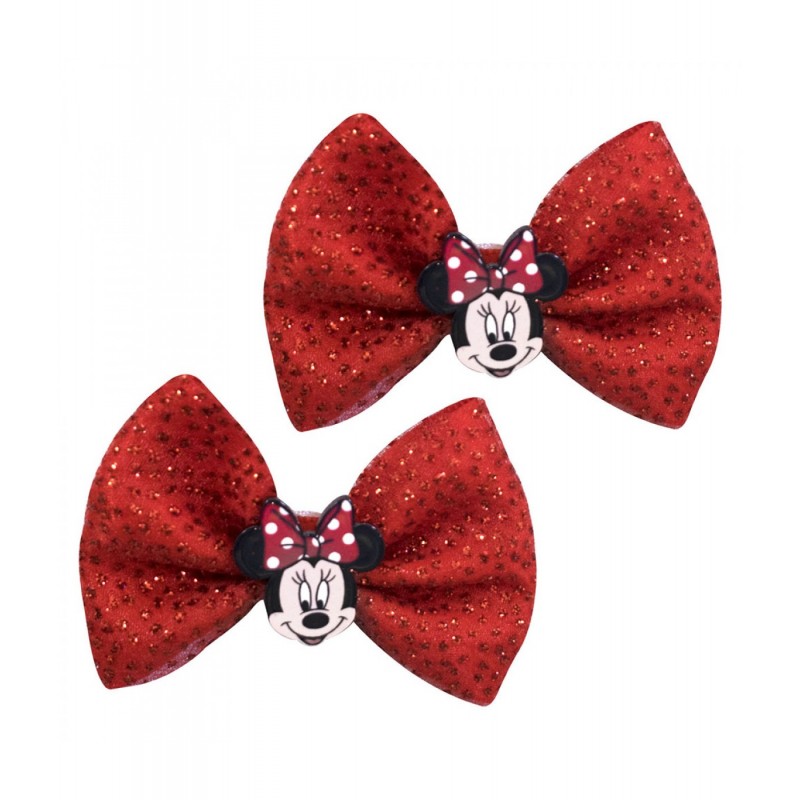 Hair Clip Minnie Duck Bite Organza Bow