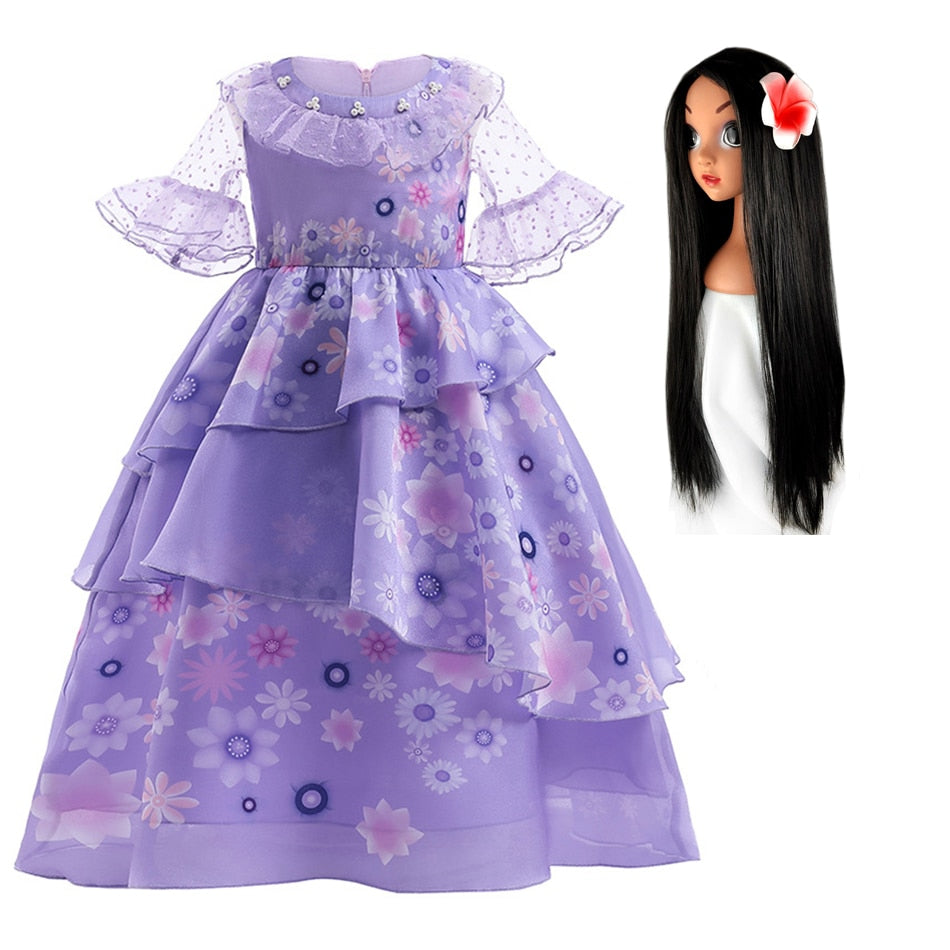 Fantasia Infantil Isabela Encanto Cosplay