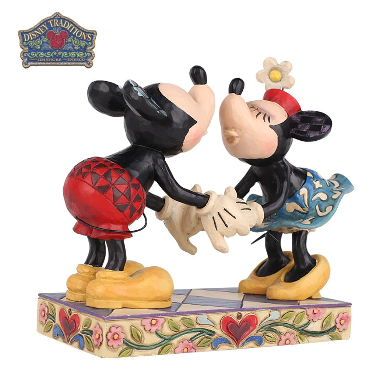 Estátua Beijo no Meu Amor Mickey e Minnie Disney