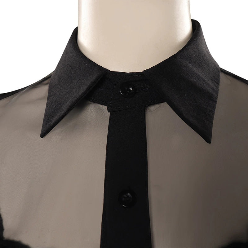 Costume Ball Gown Wandinha Addams Children Cosplay