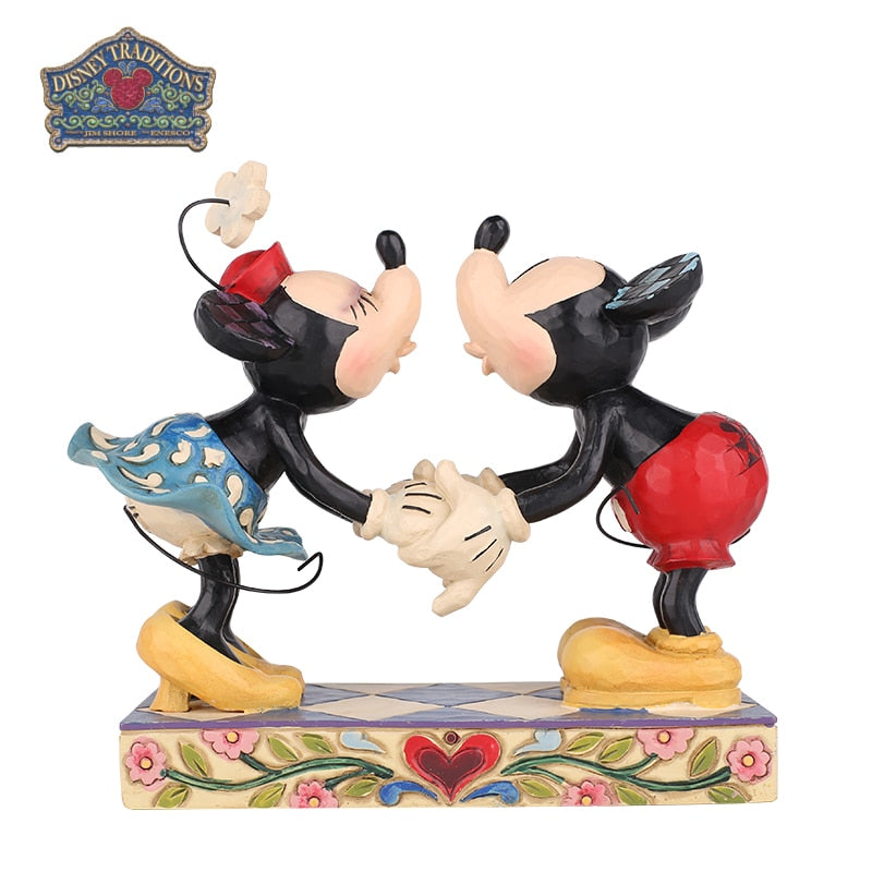 Estátua Beijo no Meu Amor Mickey e Minnie Disney