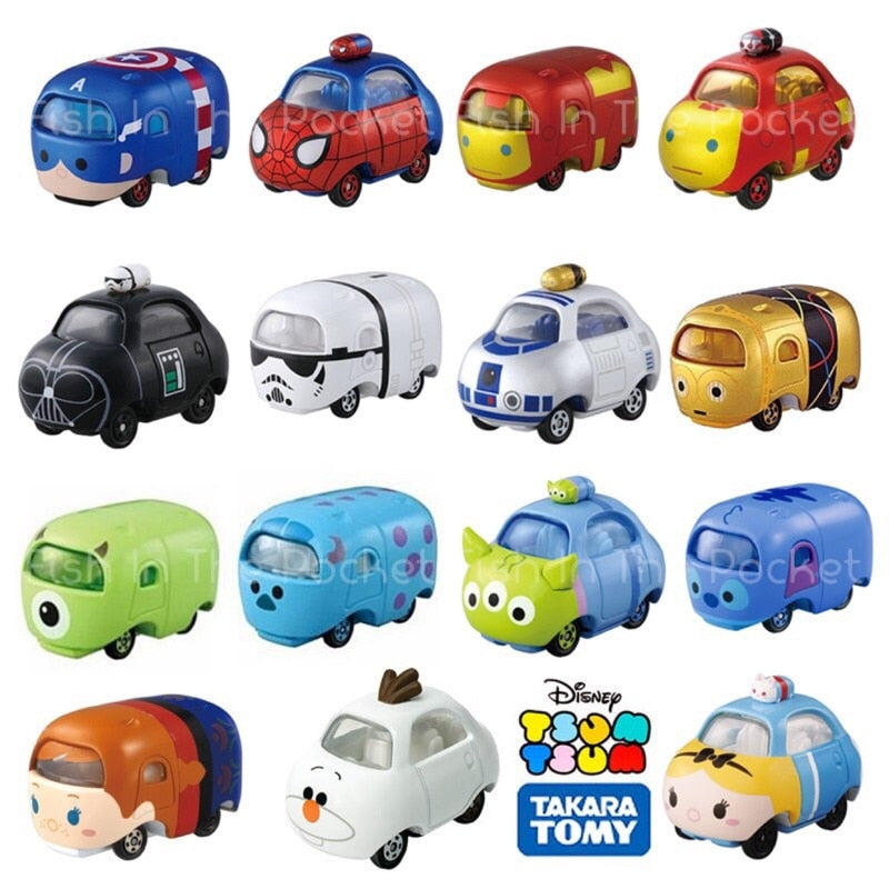 Mini Carros Tsum Tsum Takara Tomy Disney Motors Star Wars Marvel Colecionáveis