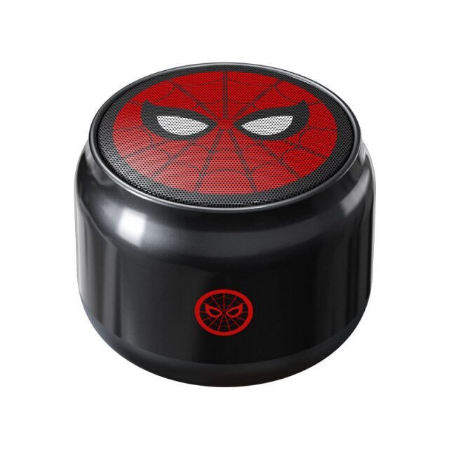 Mini Speaker Bluetooth Homem Aranha, Pantera Negra e Homem de Ferro Marvel