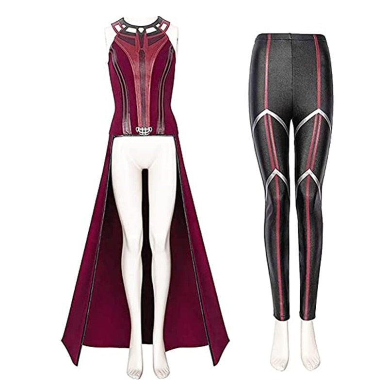 Fantasia Feiticeira Escarlate (Roupa Wanda Maximoff Scarlet Witch) Cosplay