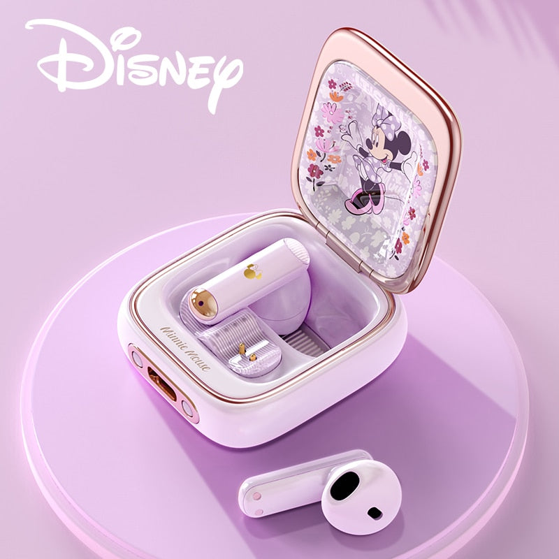 Fones de Ouvido Mickey e Minnie Lux TWS Bluetooth 5.2 Sem Fios Disney