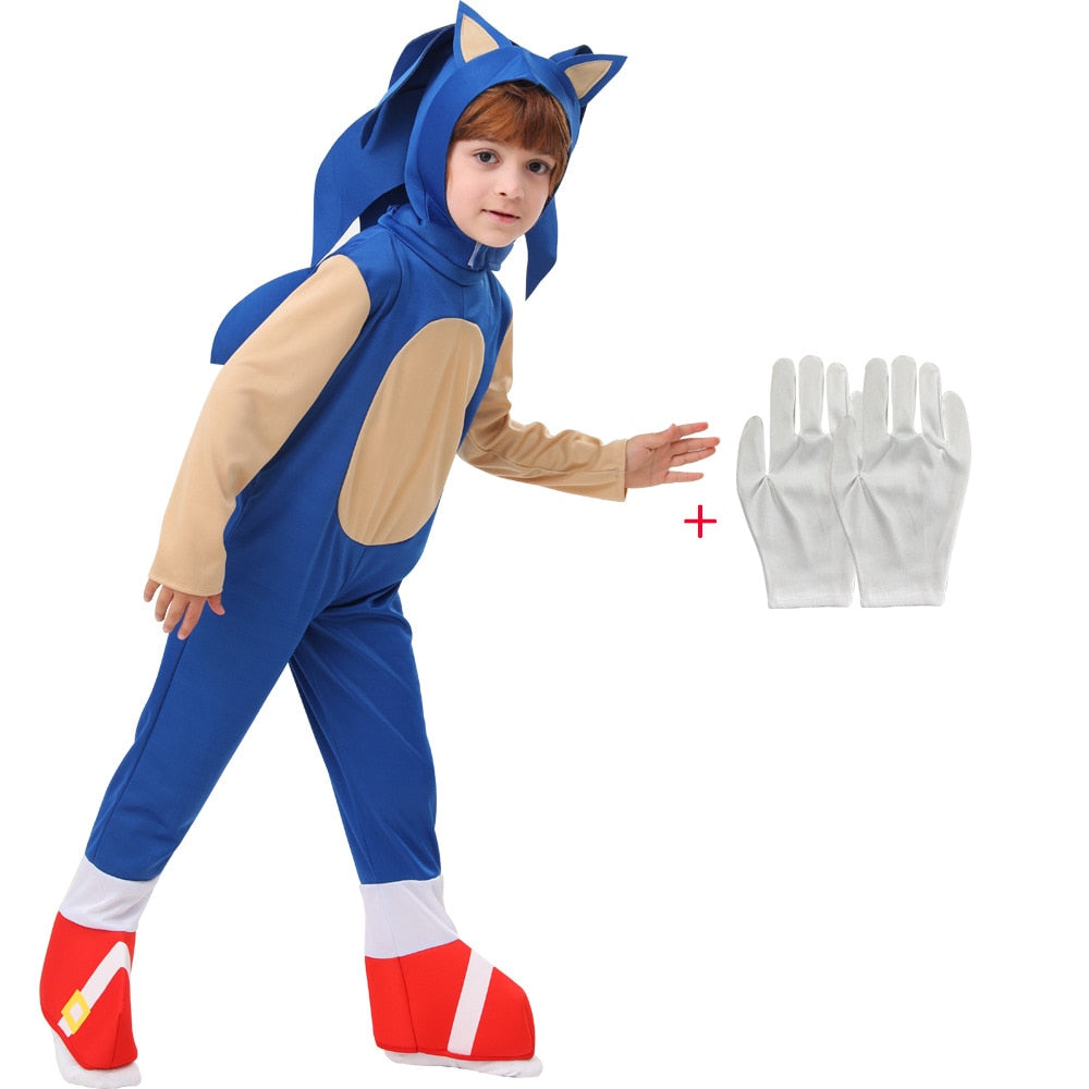 Sonic the hedgehog crianças jogo personagem traje meninos meninas
