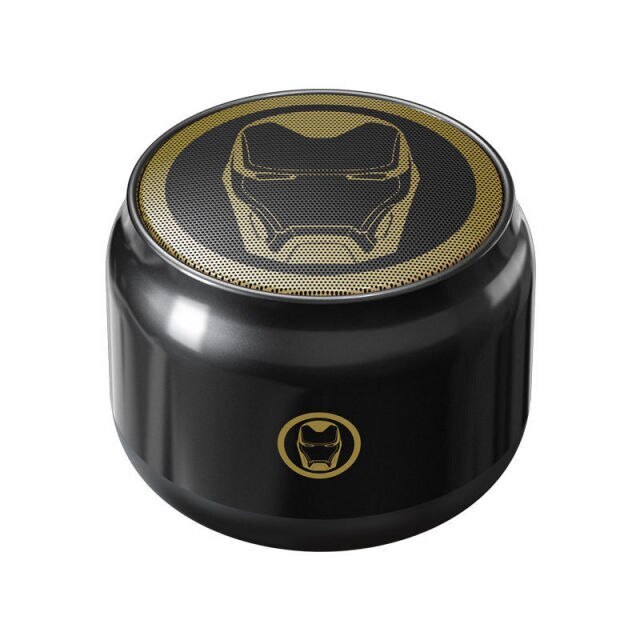 Mini Speaker Bluetooth Homem Aranha, Pantera Negra e Homem de Ferro Marvel