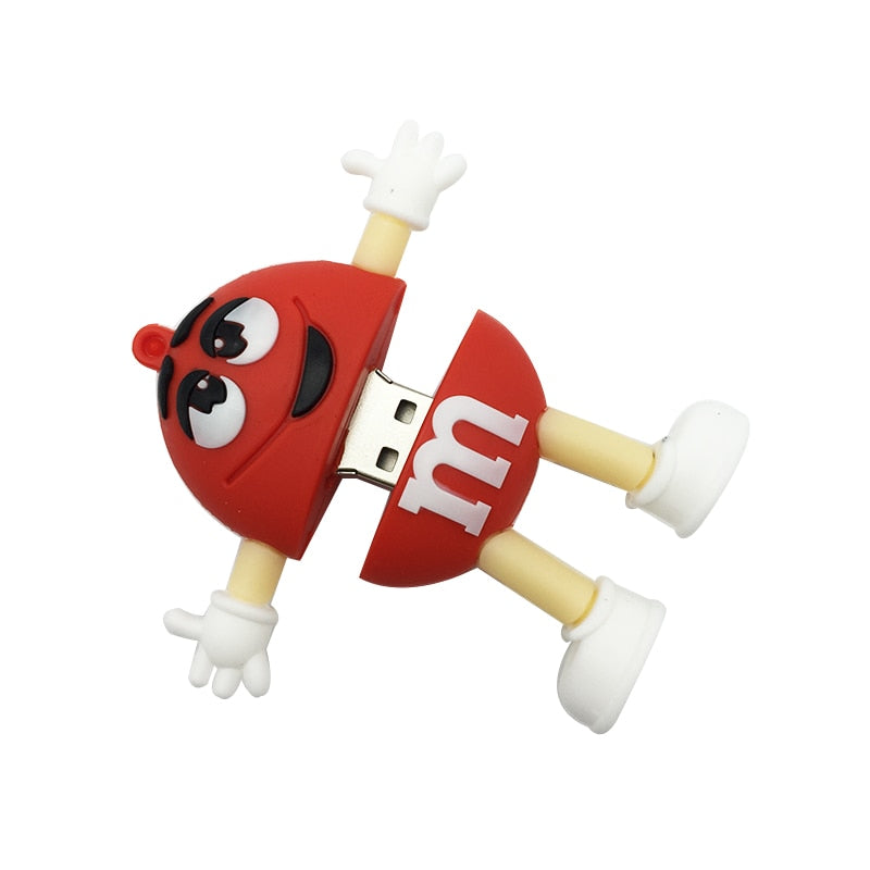 Pen Drive M&M USB 2.0 Flash Drive 4GB 8GB 16GB 32GB 64GB 128G 256GB