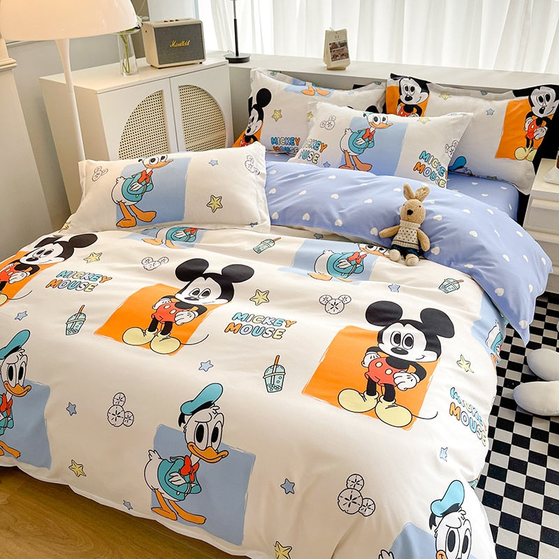 Kit Capa para Edredom, Lençol e Fronha Mickey e Donald Disney