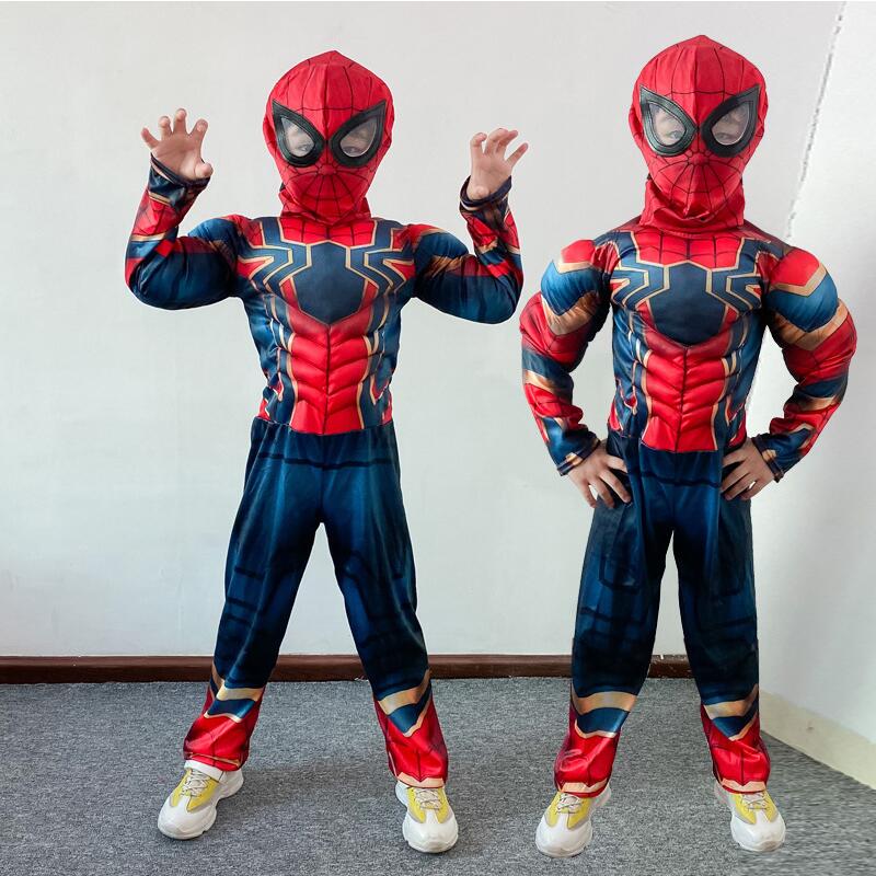 Children's Spiderman Costume 3D Muscle Cosplay - Style 01
