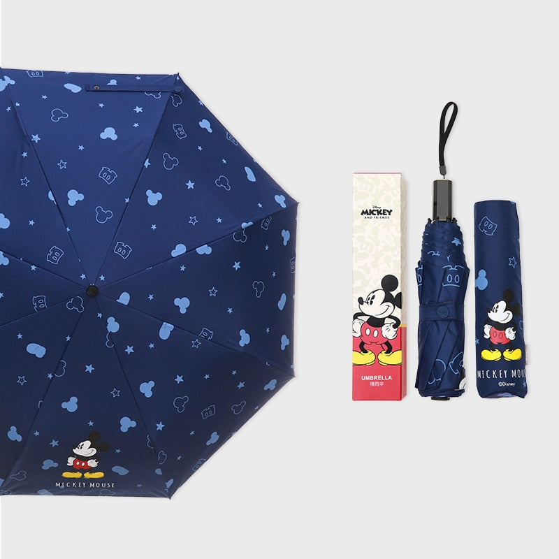 Guarda-Chuva Sombrinha Mickey Azul com Proteção Solar UPF50+ Adulto Original Disney