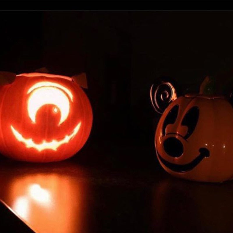 Vela Linterna Cerámica Calabaza Halloween Mickey Edición Limitada Disney