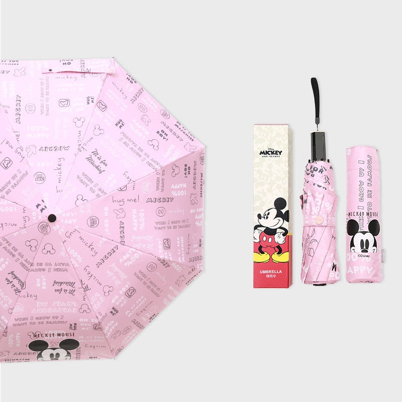 Guarda-Chuva Sombrinha Mickey Rosa com Proteção Solar UPF50+ Adulto Original Disney