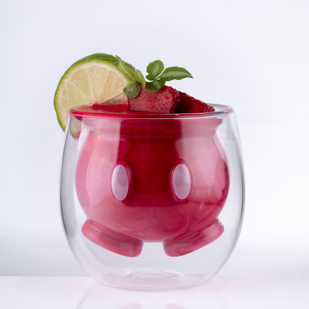 Glass Cup Mickey Glove and Pants Double Layer Glass