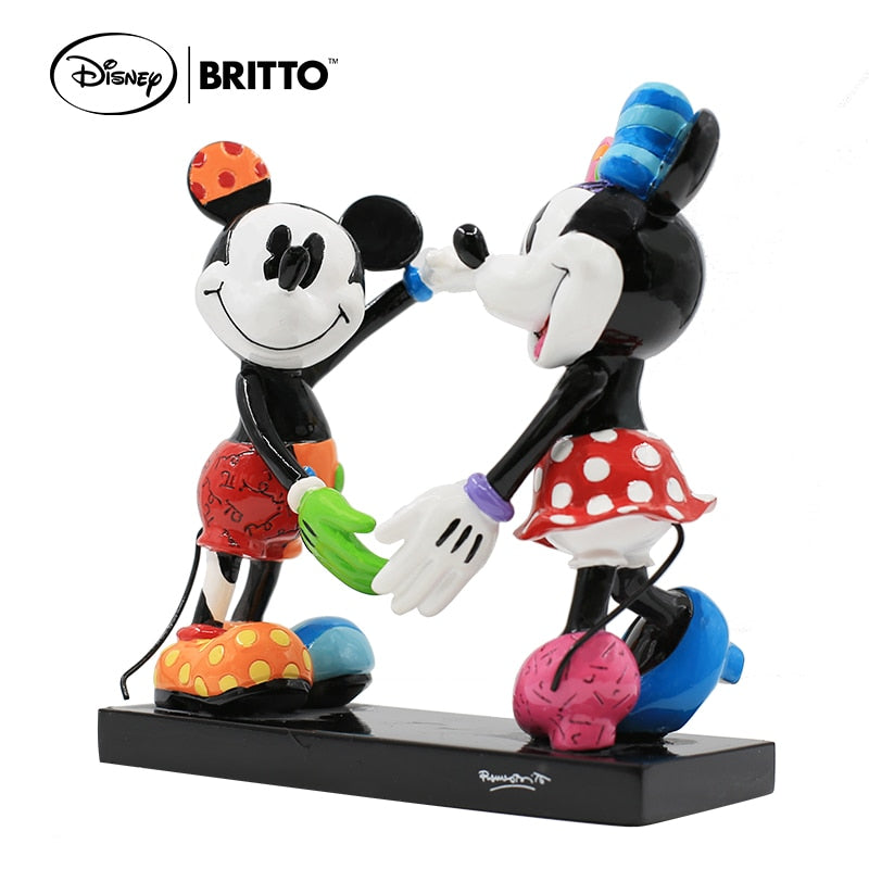 Estátua Heart Mickey e Minnie Romero Britto Disney