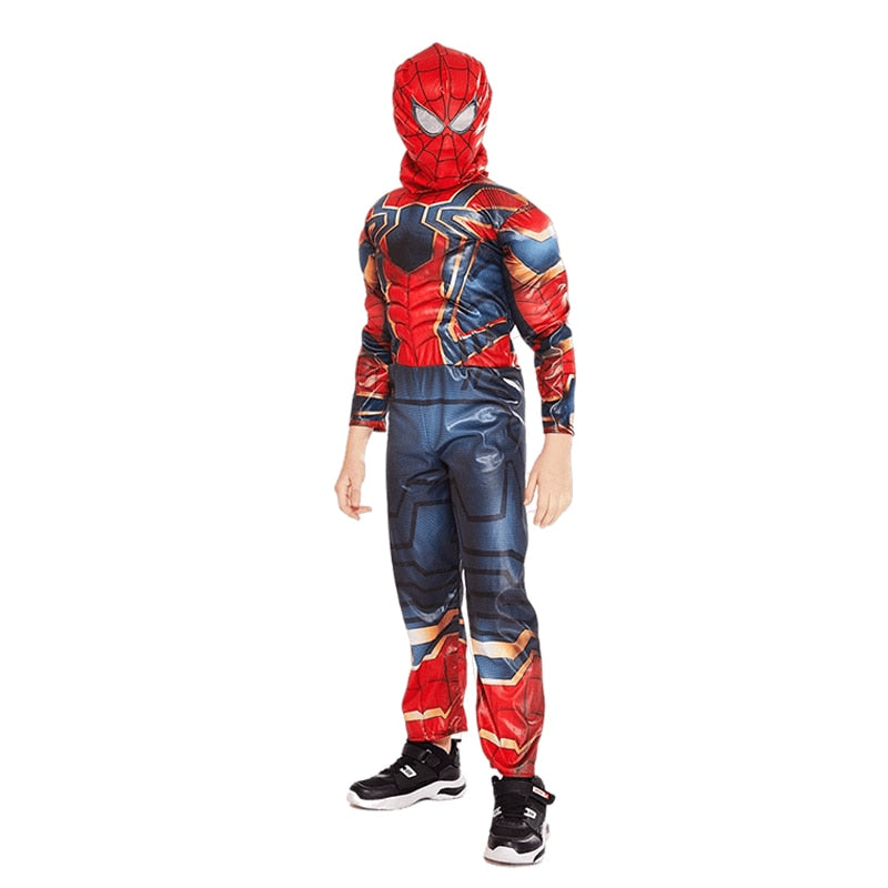 Children's Spiderman Costume 3D Muscle Cosplay - Style 01
