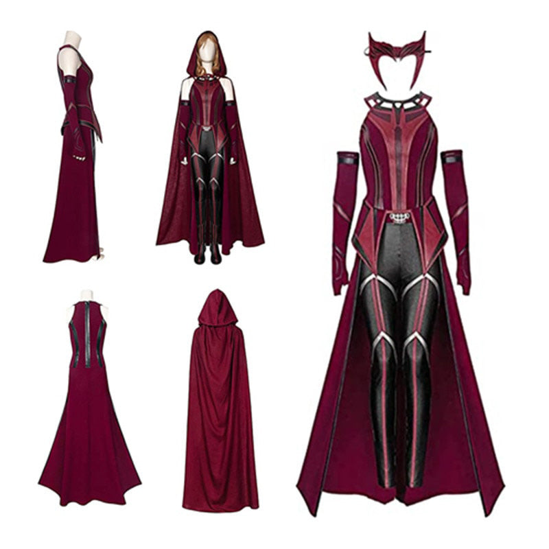 Fantasia Feiticeira Escarlate (Roupa Wanda Maximoff Scarlet Witch) Cosplay