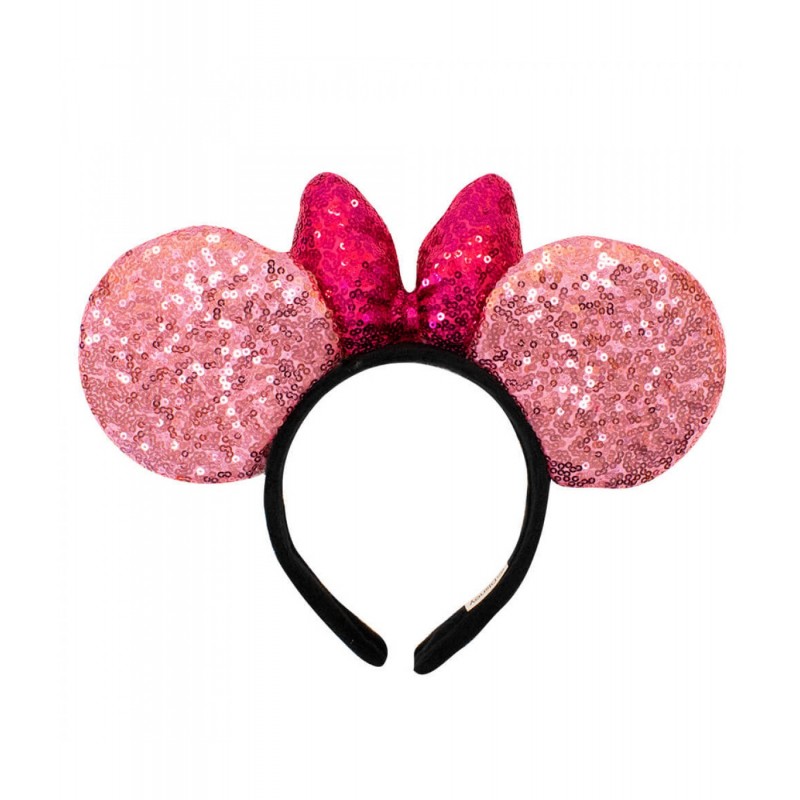 Tiara Lujo Lentejuelas Rosa Minnie