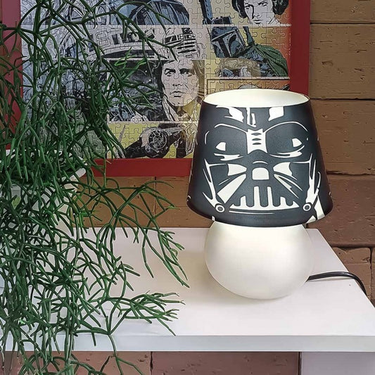 Abajur Luminária de Mesa Micro Lampe Star Wars Darth Vader Dark Side Disney