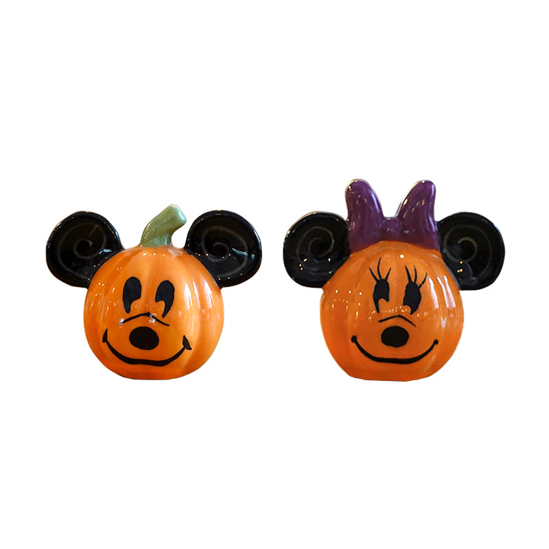 Salt and Pepper Shakers Mickey and Minnie Pumpkins Halloween Disney