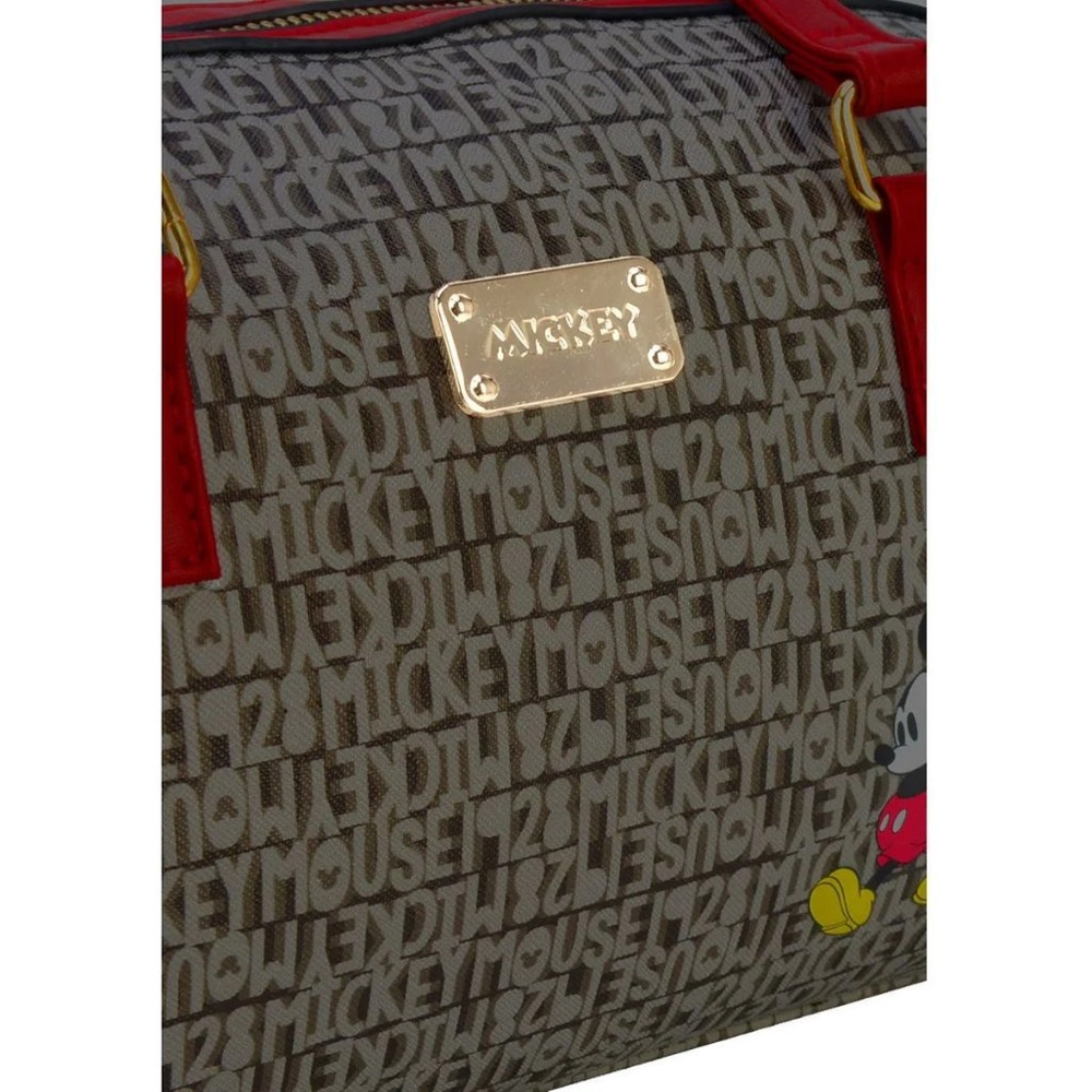 Bolso Mickey Lettering Pecho Mujer Negro