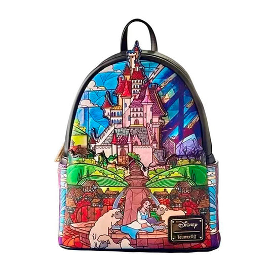 Bolsa Mochila de Costas A Bela e a Fera Loungefly Original Disney