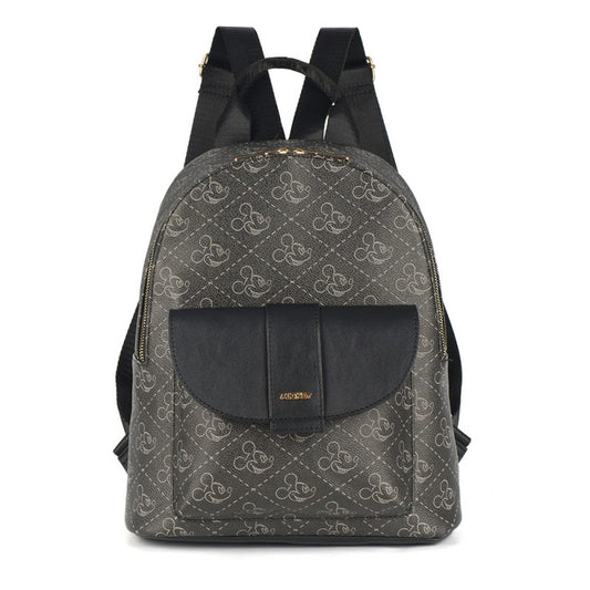 Bolsa Mochila Mickey Monogram Preto Disney