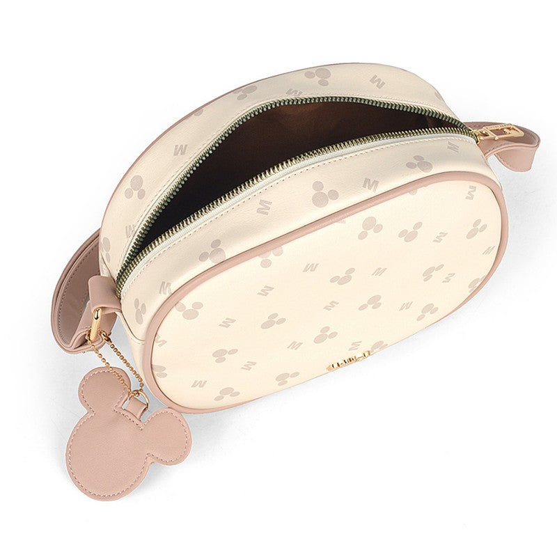 Bolso bandolera Disney Mickey Heads beige