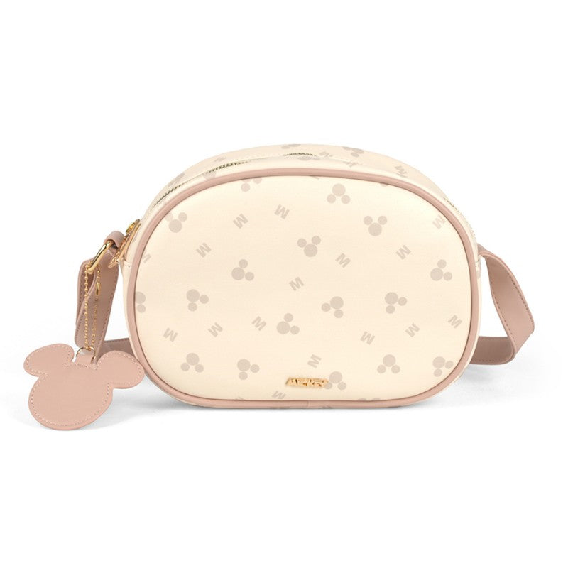 Bolso bandolera Disney Mickey Heads beige